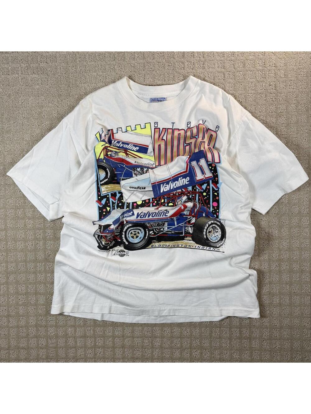 Vintage Steve Kinser Sprint Car Racing Tee USA L